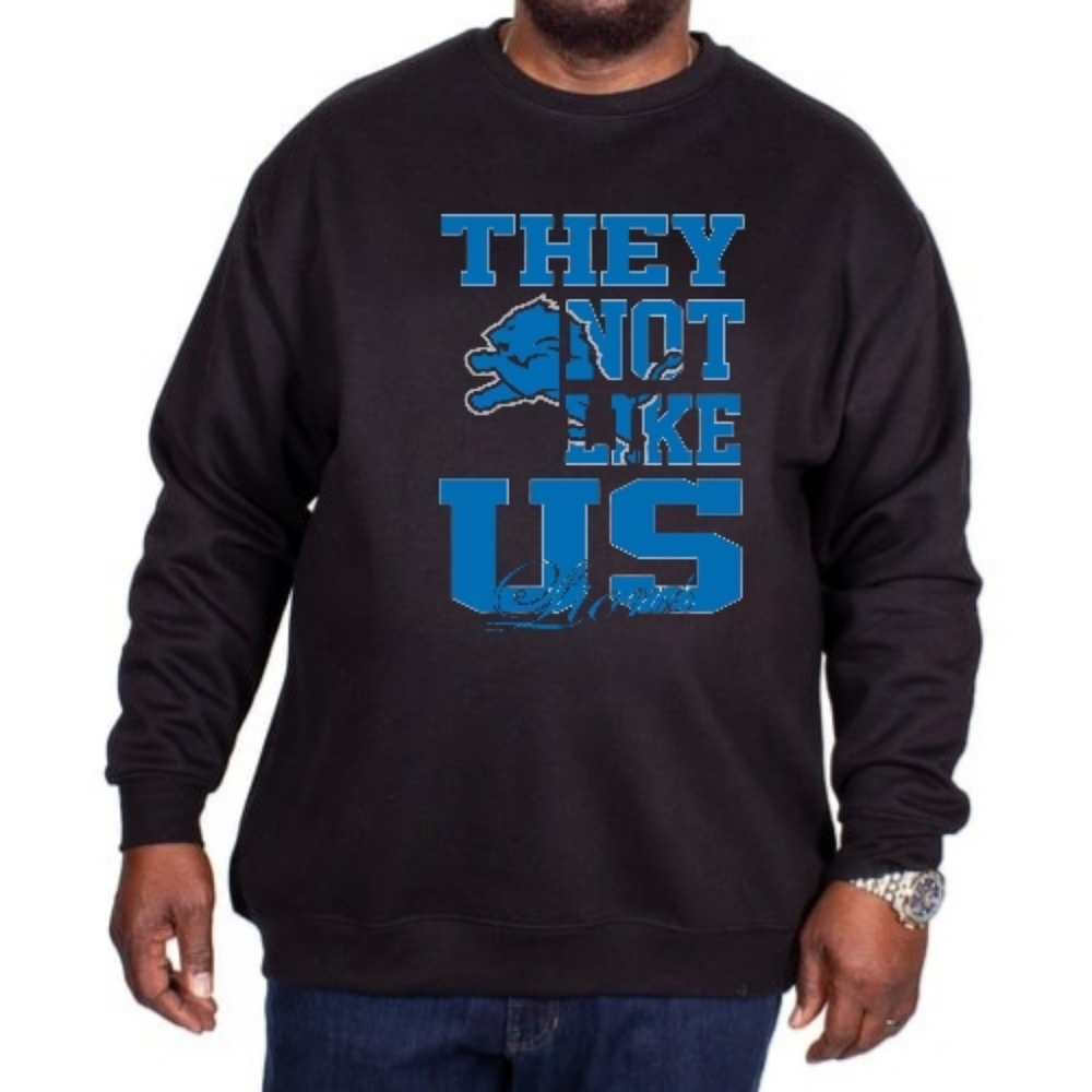 Lions Not Like Us Plus Size 5xl Long Sleeve Tee
